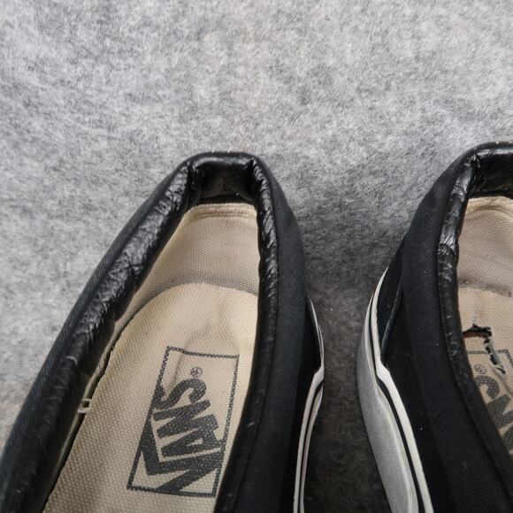 Vans Shoes Womens 9 Classic Slip On Platform Sneakers Canvas Black Skate Casual - Picture 5 of 16
